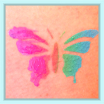 Rainbow Butterfly Airbrush Tattoo