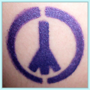 Peace Sign Airbrush Tattoo